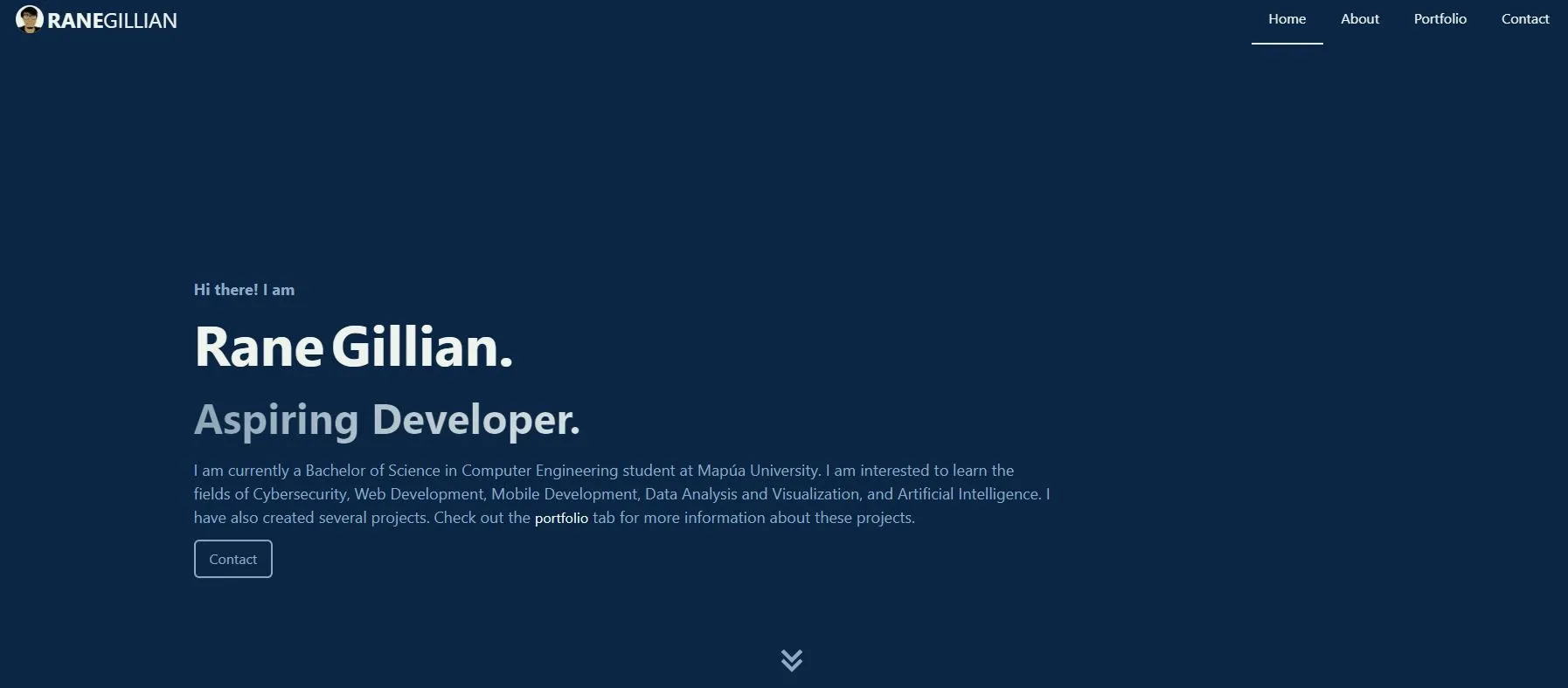 Creating my Personal Website banner