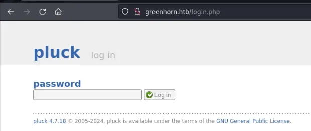 Pluck Admin Login