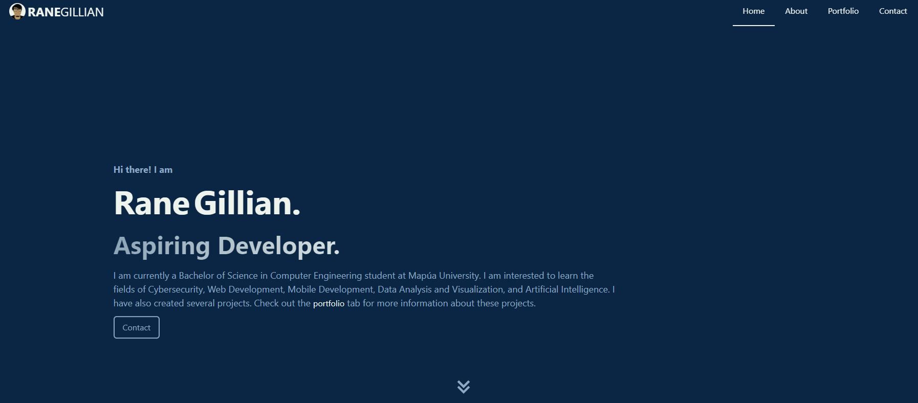 First portfolio website